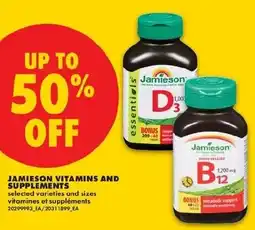 No Frills Jamieson vitamins and supplements offer
