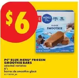 No Frills pc blue menu frozen smoothie bars offer