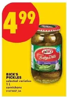 No Frills Bick's pickles selected varieties offer