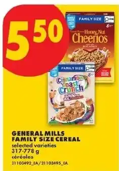 No Frills General Mills family size cereal offer
