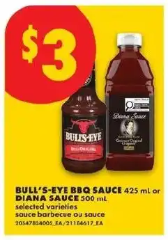 No Frills Bull's-eye bbq sauce offer