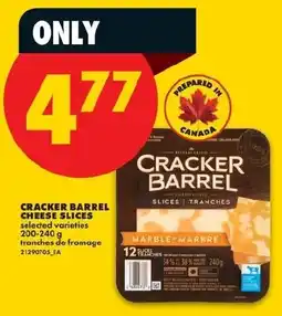 No Frills Cracker Barrel cheese slices offer
