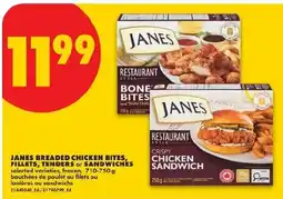 No Frills Janes breaded chicken bites fillets tenders or sandwiches offer