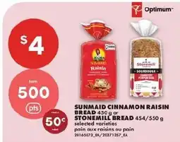 No Frills Sunmaid cinnamon raisin bread offer