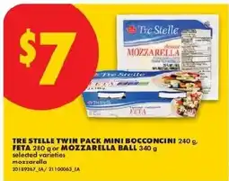 No Frills Tre Stelle twin pack mini bocconcini offer