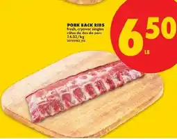 No Frills Pork back ribs offer