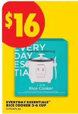 No Frills Everyday Essentials rice cooker 3-6 cup offer