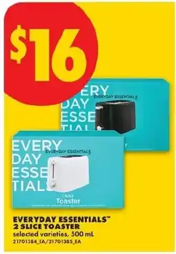 No Frills Everyday Essentials 2 slice toaster offer