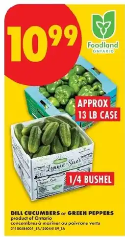 No Frills Dill cucumbers or green peppers offer