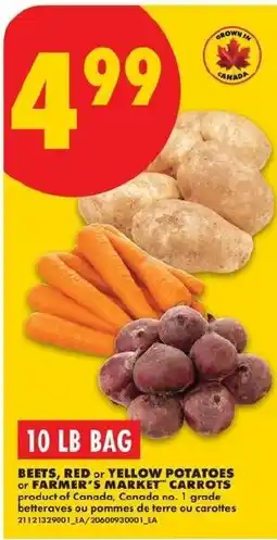 No Frills Beets, Red or Yellow Potatoes or Farmer's Market Carrots offer