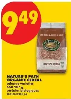 No Frills Nature's Path organic cereal offer