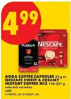 No Frills Agga coffee capsules offer