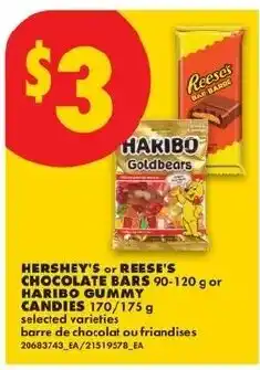 No Frills Hershey's or Reese's chocolate bars or Haribo gummy candies offer