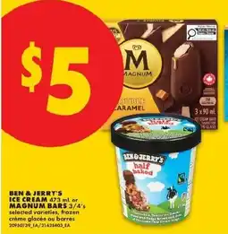 No Frills Ben & Jerry's ice cream or Magnum bars offer