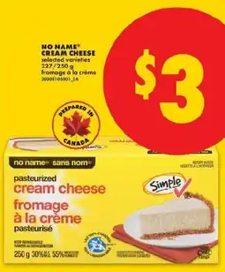 No Frills No Name cream cheese offer