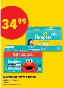 No Frills Pampers econo pack diapers offer