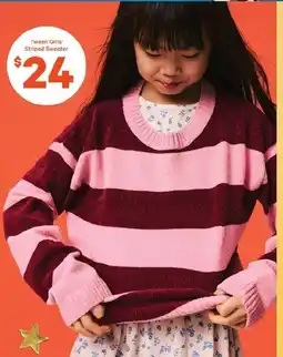 No Frills Tween Girls Striped Sweater offer