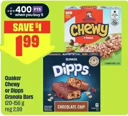 FreshCo Quaker Chewy or Dipps Granola Bars offer