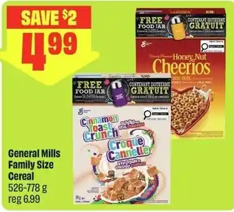 General Mills Family Size Cereal