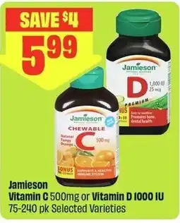 FreshCo Jamieson Vitamin C 500mg or Vitamin D 1000 IU offer
