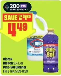 FreshCo Clorox Bleach 2.4 L or Pine-Sol Cleaner offer