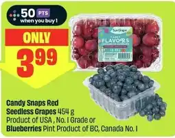 FreshCo Candy Snaps Red Seedless Grapes or Blueberries offer