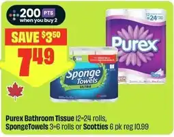 FreshCo Purex Bathroom Tissue SpongeTowels Scotties offer