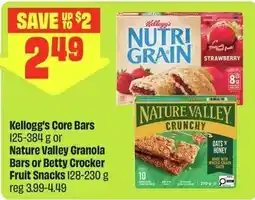 FreshCo Kellogg's Core Bars or Nature Valley Crunchy Bars or Betty Crocker Fruit Snacks offer