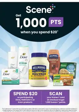 FreshCo Scene Dove Hellmann's Knorr products offer