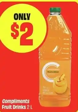 FreshCo Compliments fruit drinks offer