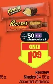 FreshCo Hershey Singles Assorted Varieties offer