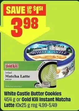 FreshCo White Castle Butter Cookies or Gold Kili Instant Matcha Latte offer
