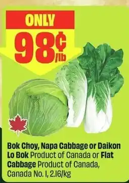 FreshCo Bok Choy, Napa Cabbage or Daikon Lo Bok offer