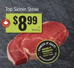 Produce Depot Top Sirloin Steak offer