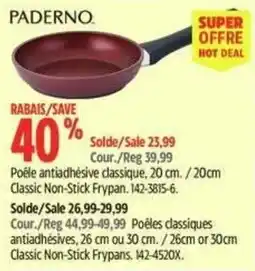 Canadian Tire Paderno classic non-stick frypan offer