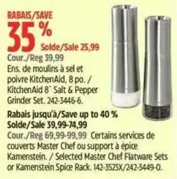 Canadian Tire KitchenAid salt & pepper grinder set offer