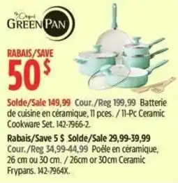 Canadian Tire Green pan 11-pc ceramic cookware set offer