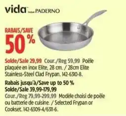 Canadian Tire vida by paderno poele plaquee en inox elite offer