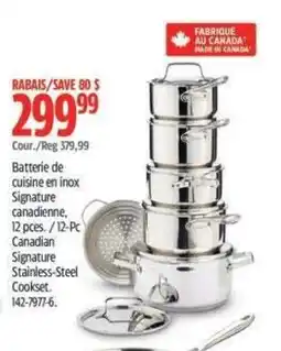 Canadian Tire Canadian Signature Stainless-Steel Cookset offer