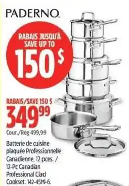 Canadian Tire Paderno professional clad cookset offer