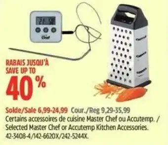 Selected Master Chef or Accutemp Kitchen Accessories
