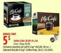 Canadian Tire McCafe k-cup coffee pods offer