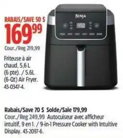 Canadian Tire Ninja air fryer offer