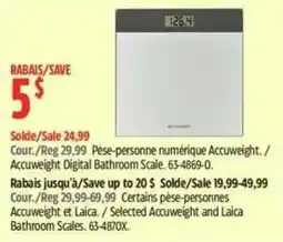 Canadian Tire Accuweight digital bathroom scale offer
