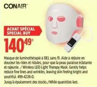 Conair wireless led light therapy mask