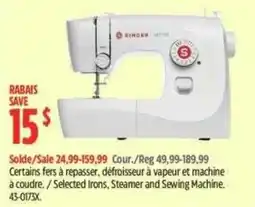 Canadian Tire Singer sewing machine offer
