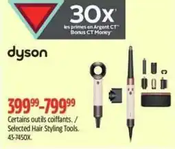 Canadian Tire dyson selected hair styling tools offer