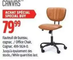Canadian Tire Canvas office chair cognac offer