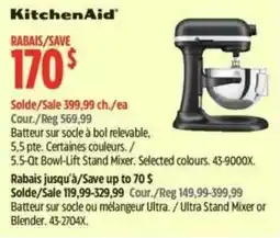 Canadian Tire KitchenAid 5.5-Qt Bowl-Lift Stand Mixer offer