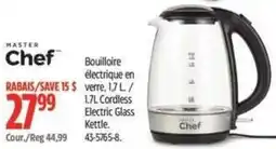 Canadian Tire Master Chef electric glass kettle offer